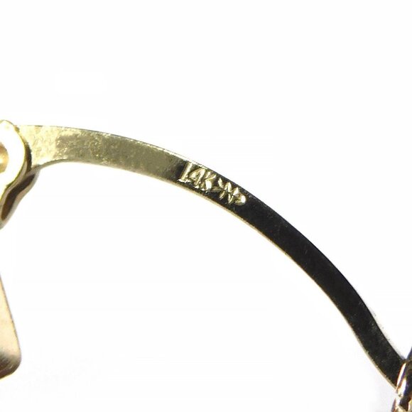 Stunning Vintage 14K Gold Greek Key Hoop Earrings, Stamped 14K, 3.1 grams - Picture 3 of 4